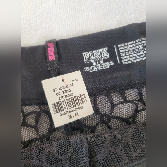 PINK Floral Lace Extra Low Rise Cheekster Set - Picture 6 of 8